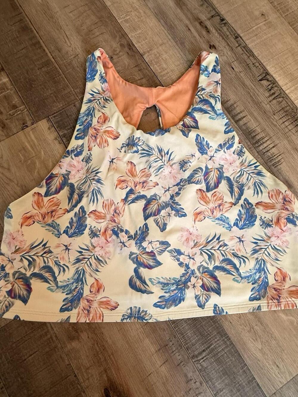 Jolyn Gwen High Neck Swim Top Size XL Surf Swimsuit Preowned